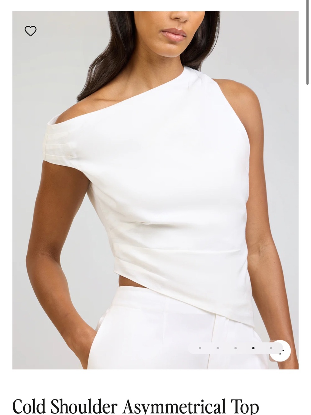 Onia White One-Shoulder Asymmetrical Top